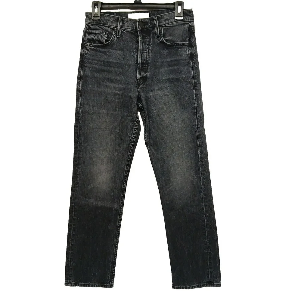 MOTHER Superior The Tomcat Ankle Jeans Wash on The Fly Black High Rise Size 27